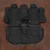 Black rear seat upholstery in black with perforated body