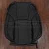 Black leather backrest uphosltery with perforated body section