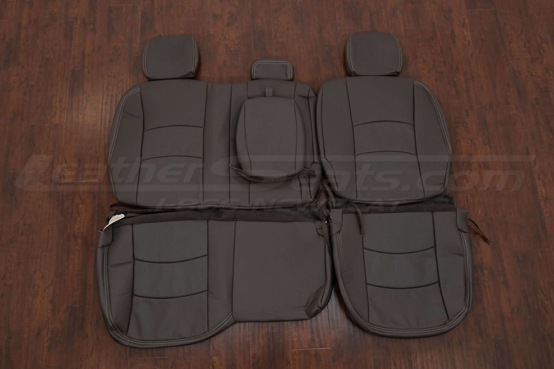 2009-2012 Dodge Ram Crew Cab & Quad Cab leather interior kit - Java - Rear seat uphosltery with Armrest