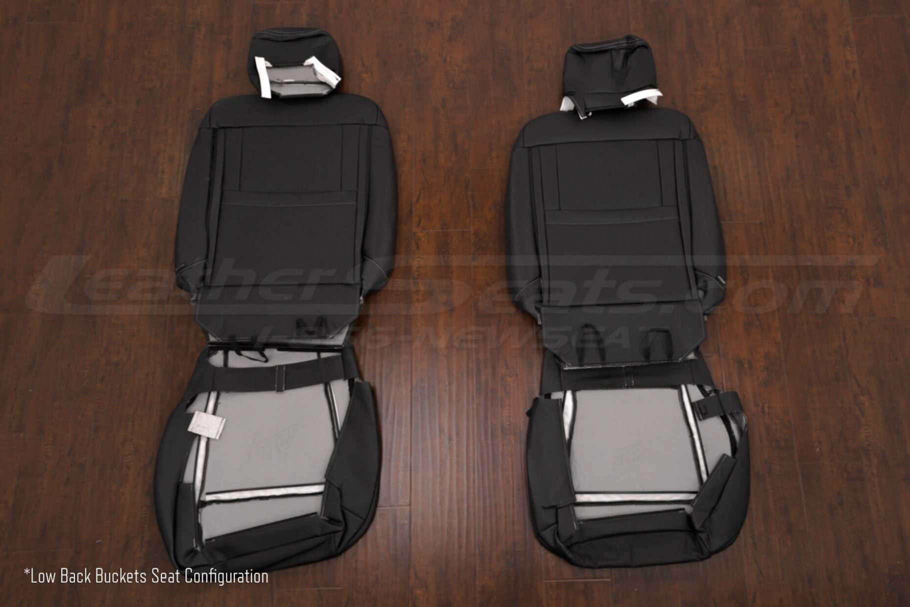 Front seat bucket configuration flipped