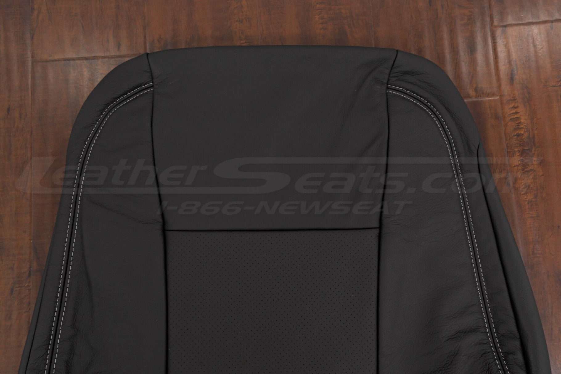 Upper section of leather backrest