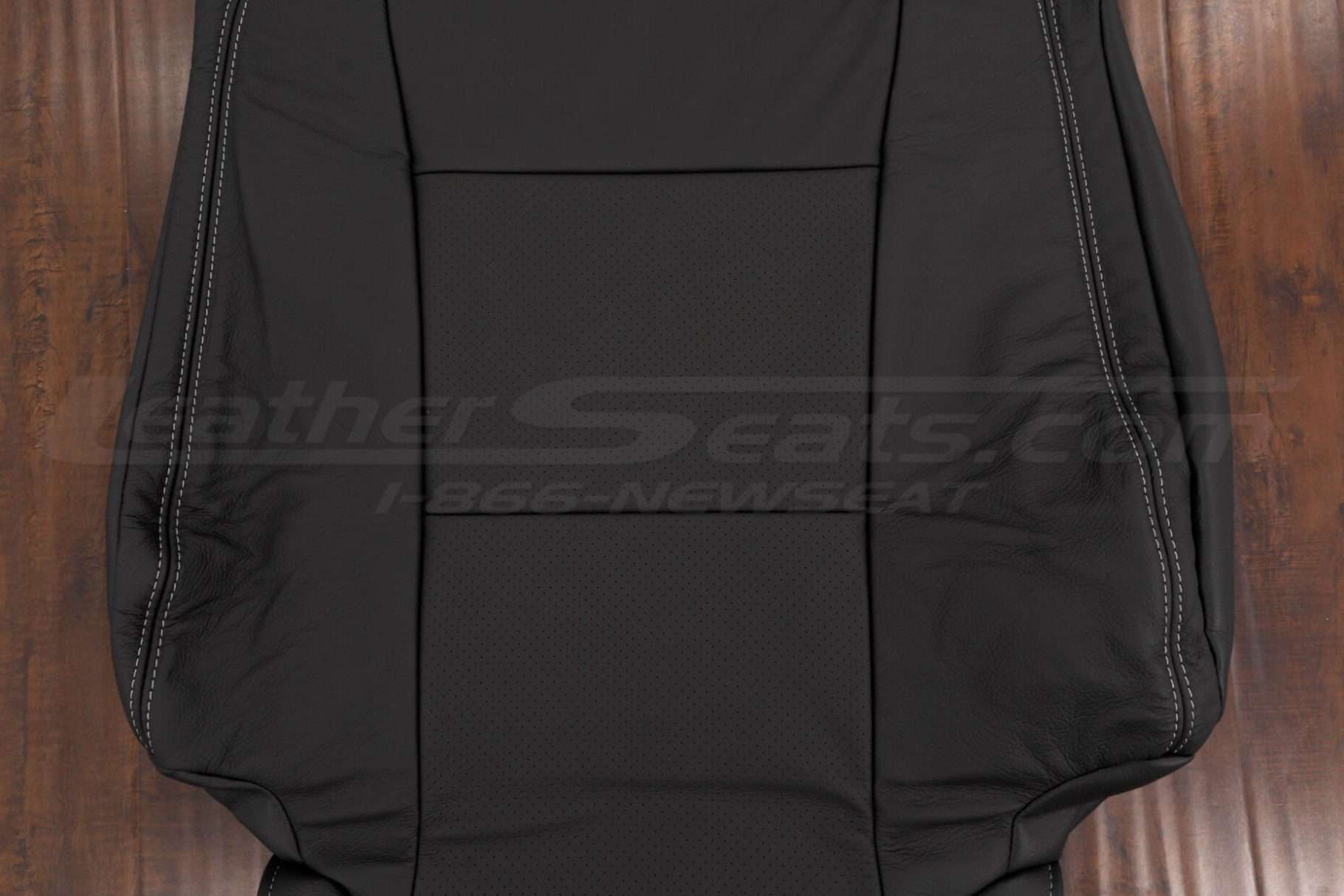 Perforated Insert section of leather backrest upholstery
