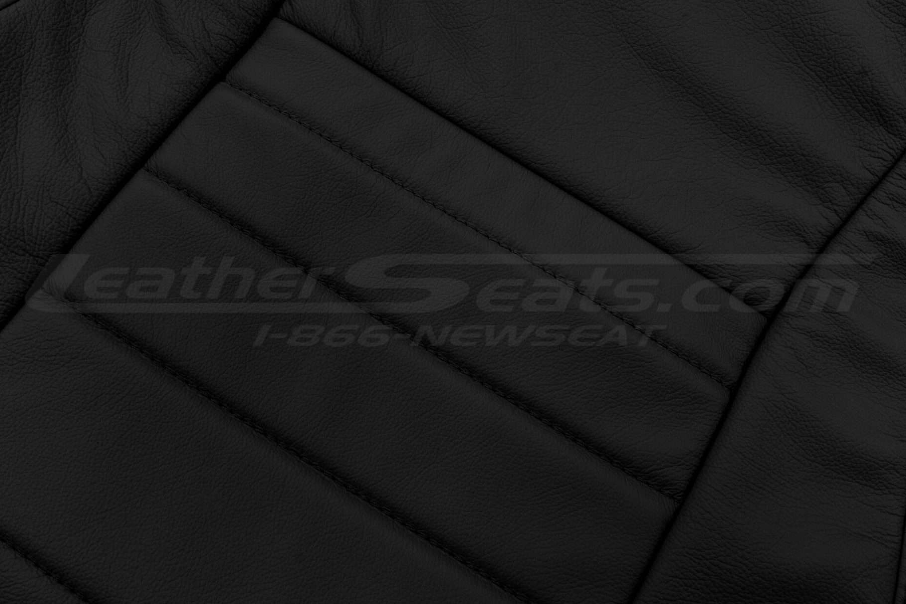 Black insert leather texture close-up