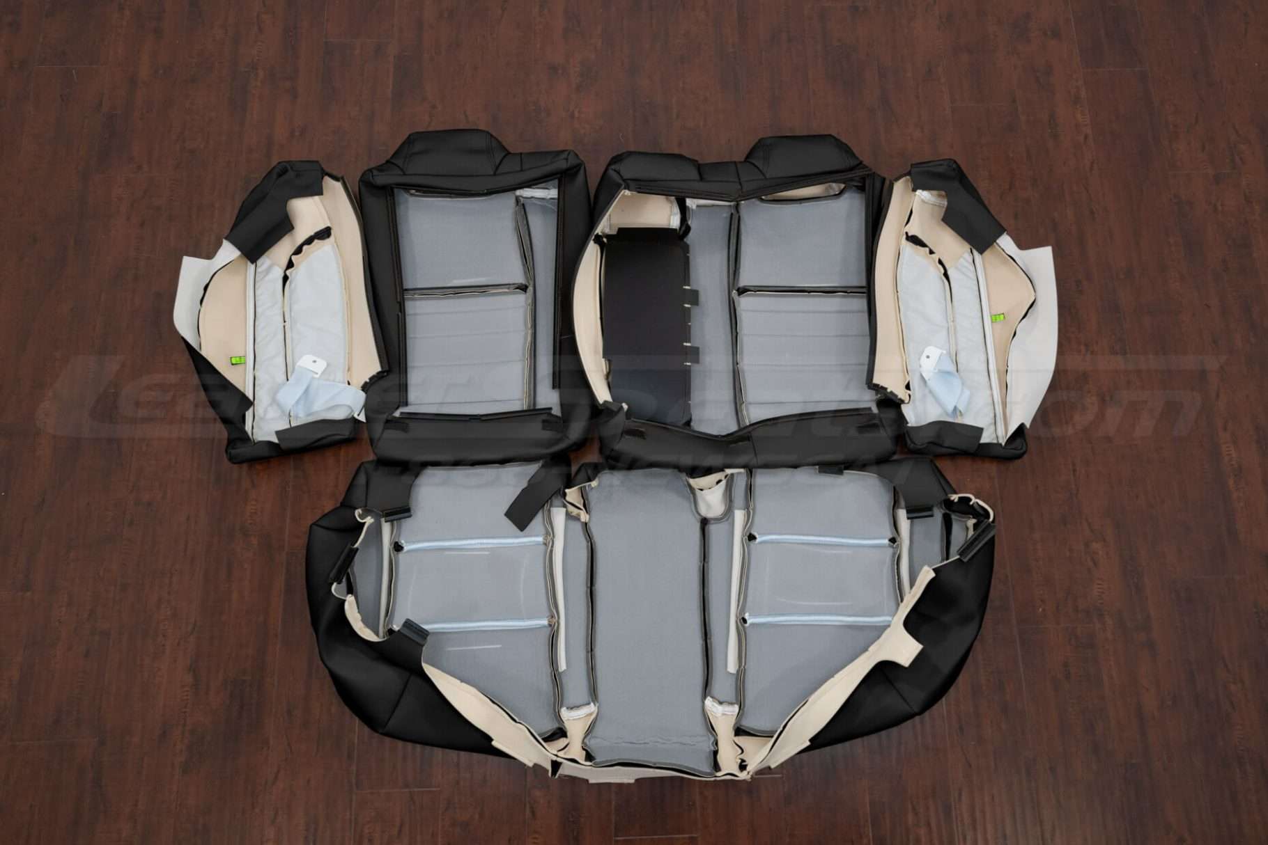 Rear seat upholstery & bolsters flipped - Toyota Camry upholstery kit