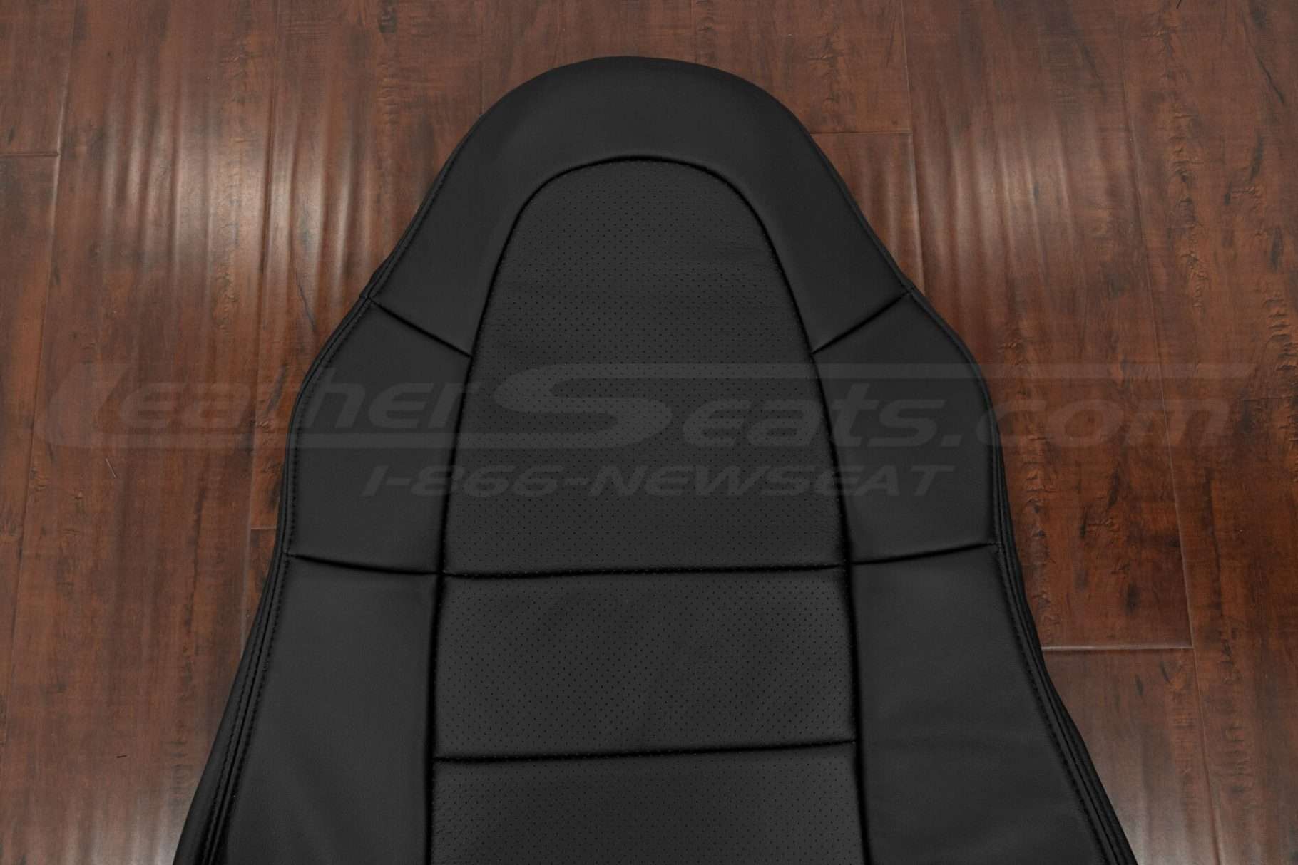 Upper section of leather backrest upholstery