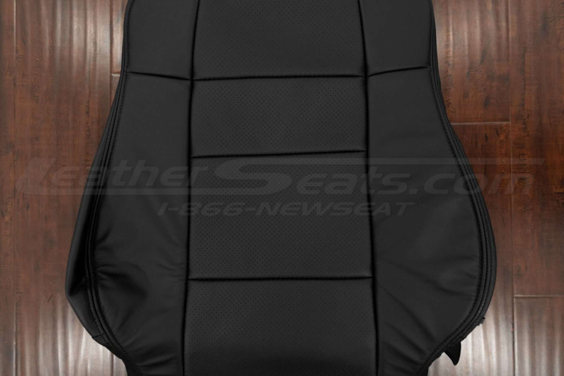 Perforated Body section of leather backrest upholstery