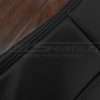 Black double-stitching on Black leather