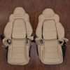 2012-2013 Chevrolet C6 Corvette leather seat interior kit - Sandstone - Front seat upholstery with perforated inserts