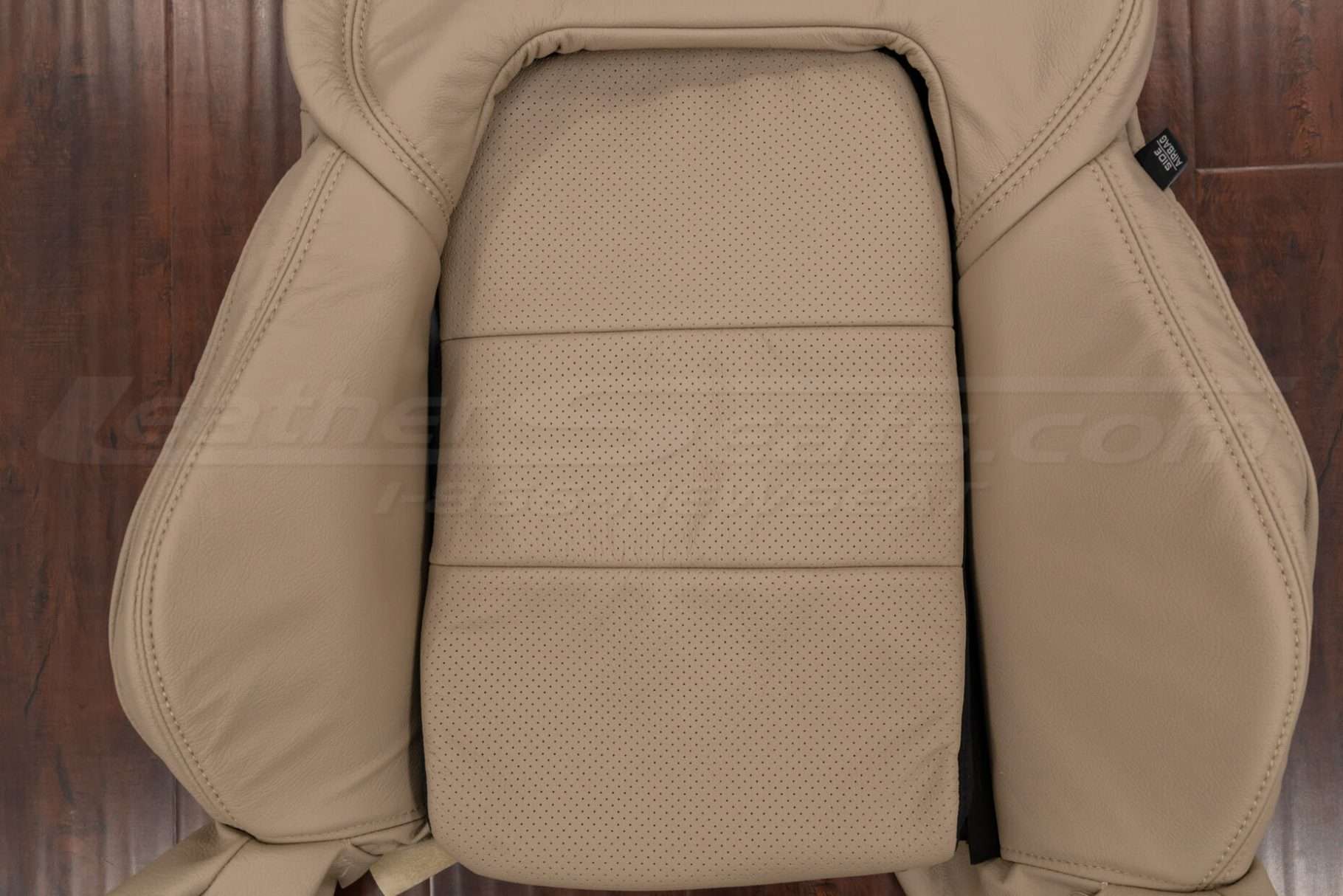 Perforated insert section of Sandstone leather backrest