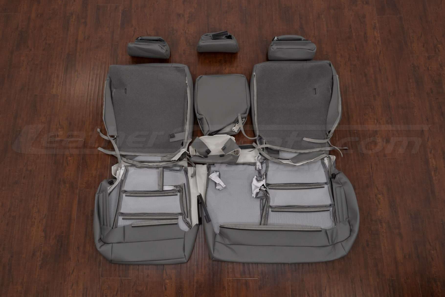 Rear seat upholstery kit flipped