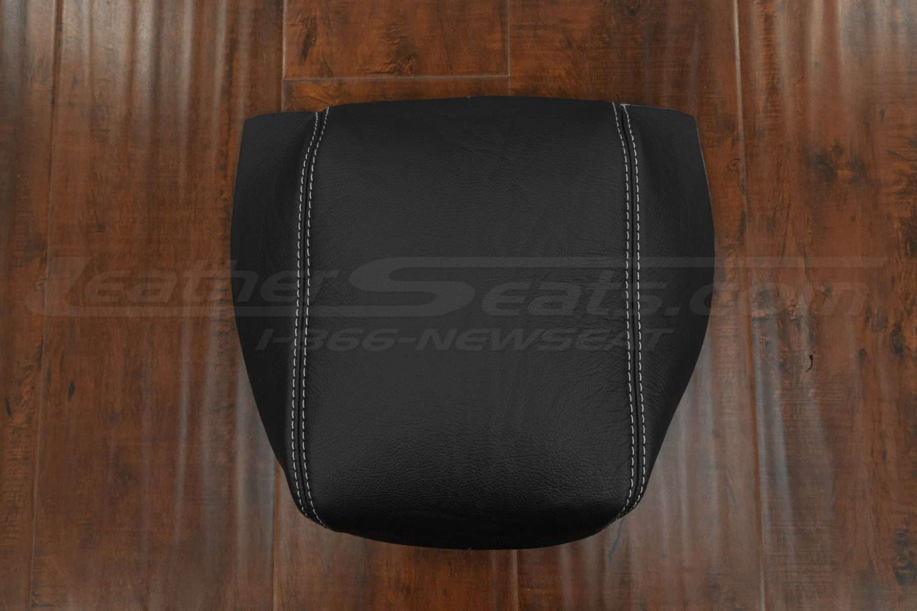 Top-down view of 2024 Toyota Tacoma leather console lid upholstery