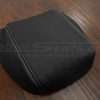 Side view flat lay of Toyota Tacoma console lid upholstery