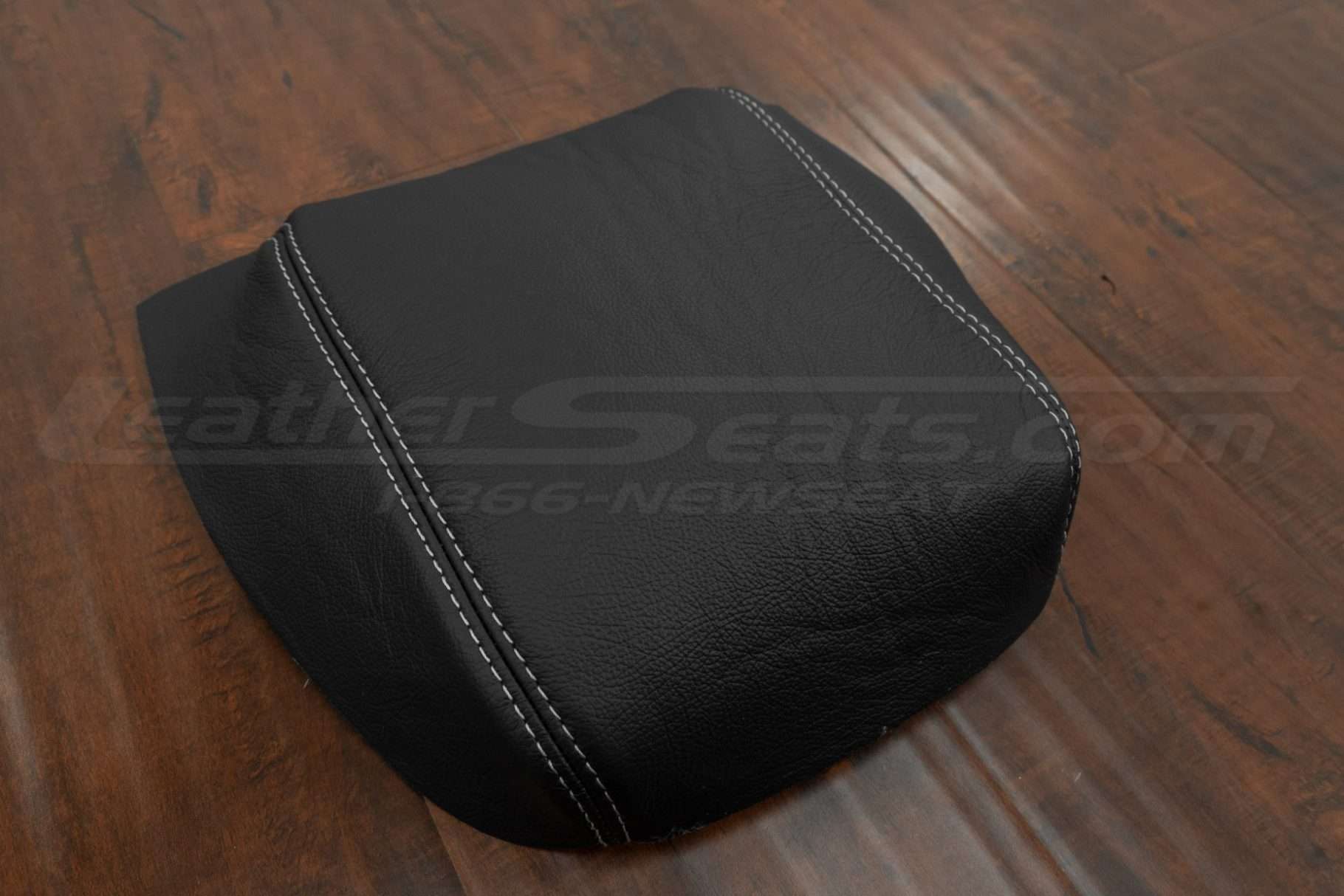 Side view flat lay of Toyota Tacoma console lid upholstery