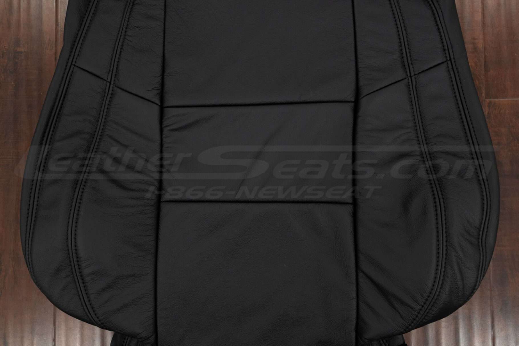 Insert section of leather backrest upholstery