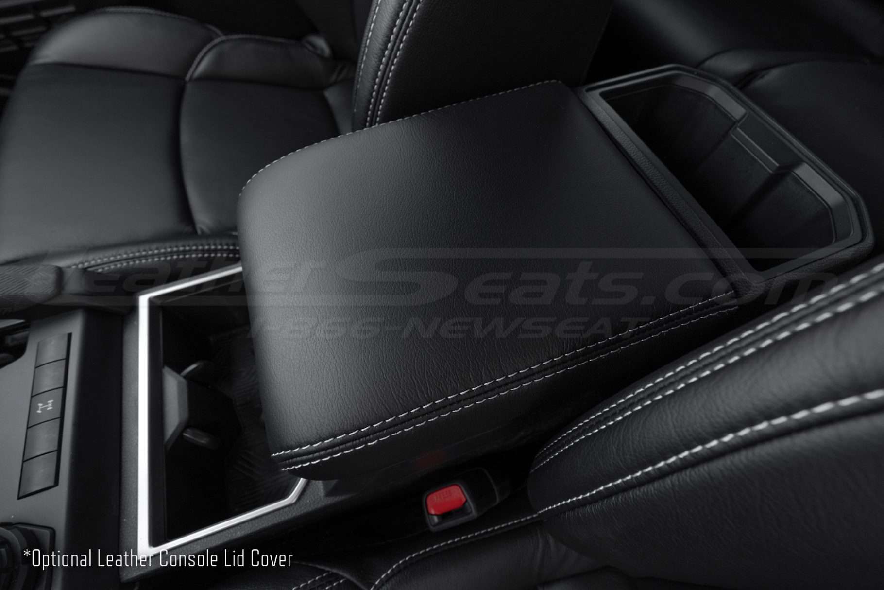 Black leather console lid for 024 tacoma