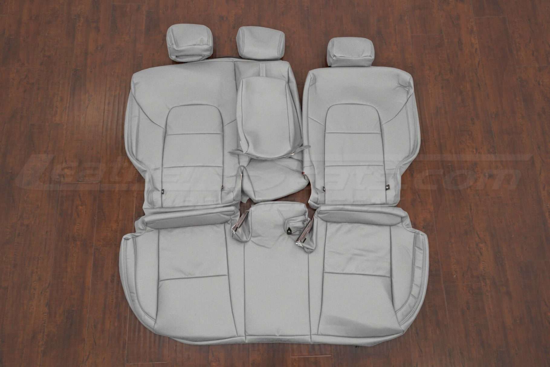 2019-2021 Hyundai Tucson Leather Seat Interior Kit - Ash / Factory Gray - Rear seat upholstery with Armrest