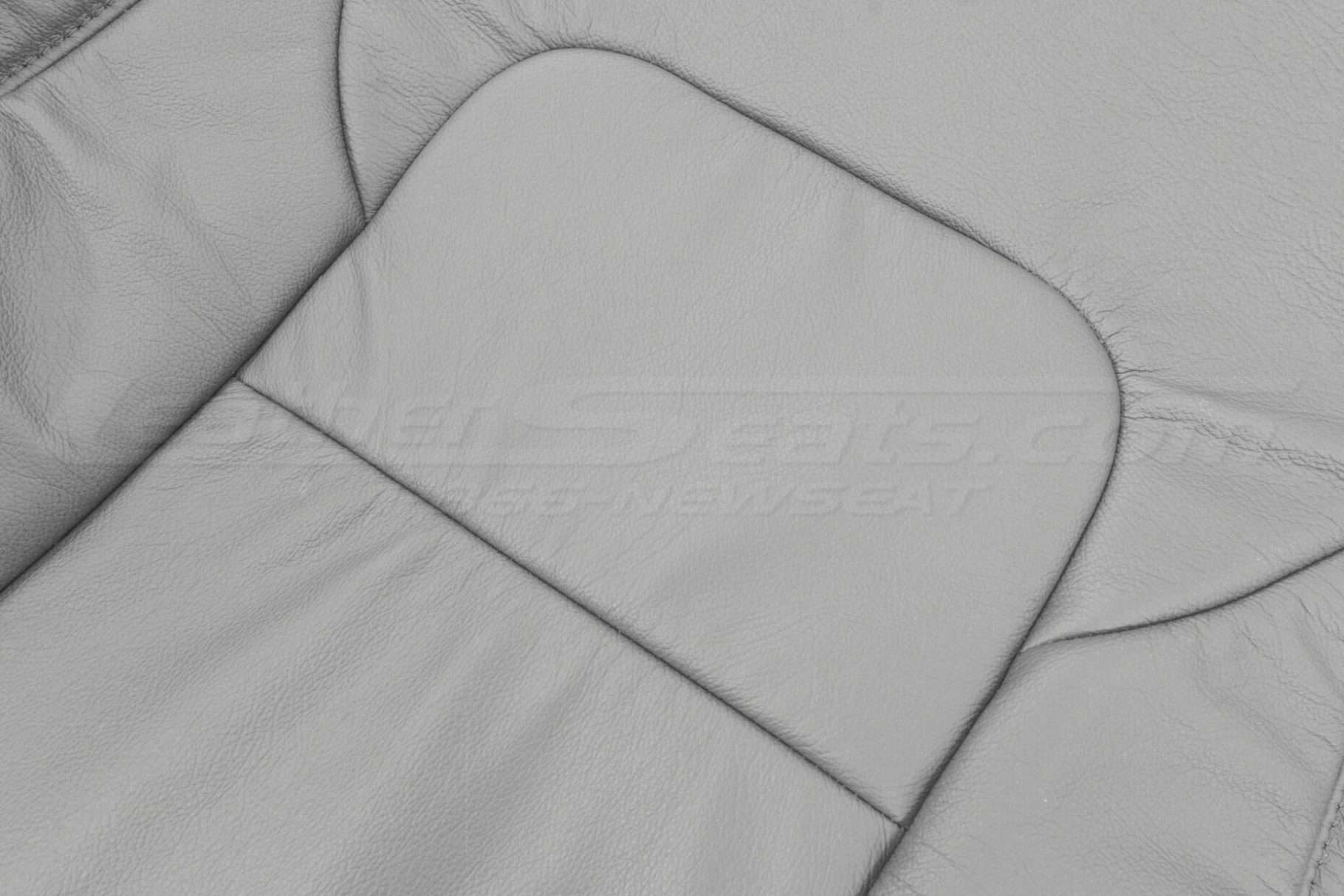 Ash / Gray leather texture close up