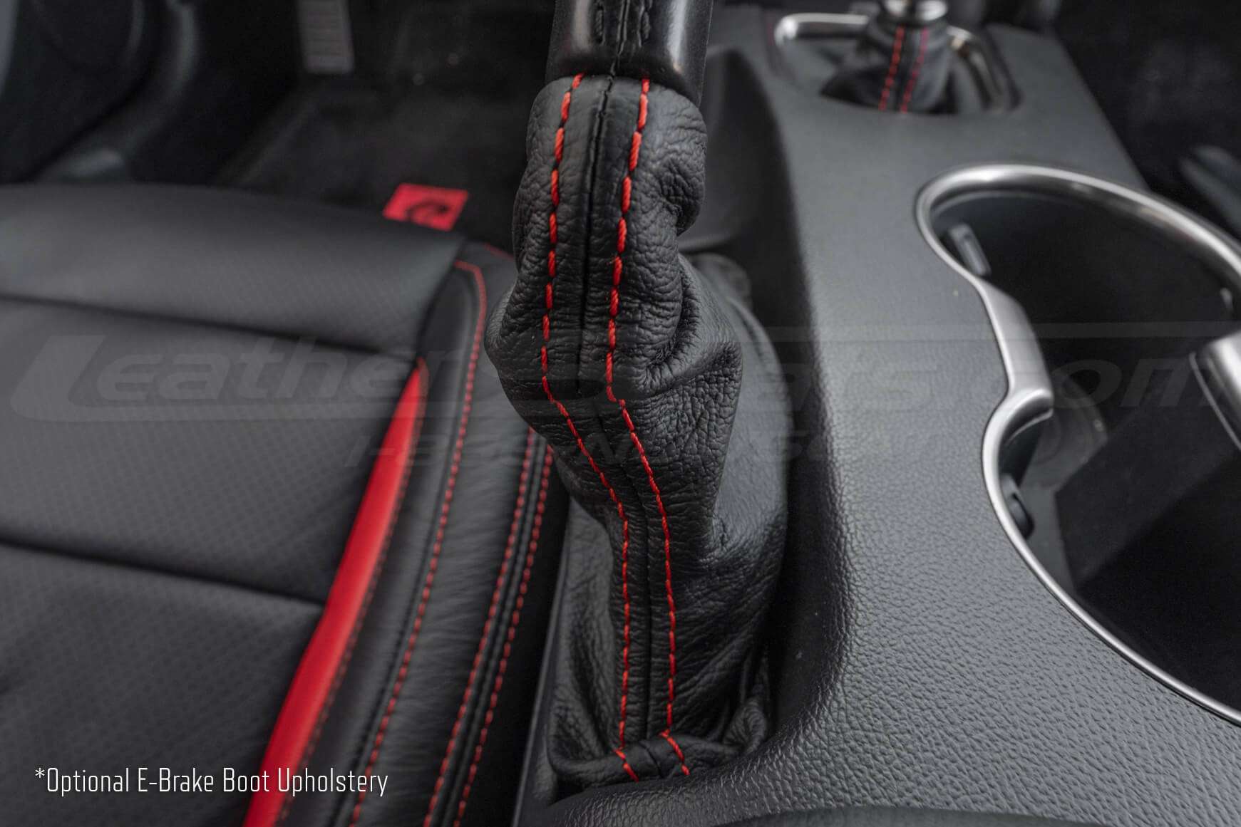 Optional Ford Mustang Leather Emergency Brake Boot Cover