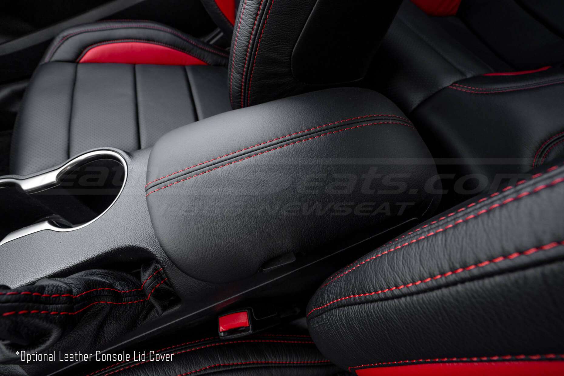 Optional Leather Console Lid Cover for 2015-2023 Ford Mustang