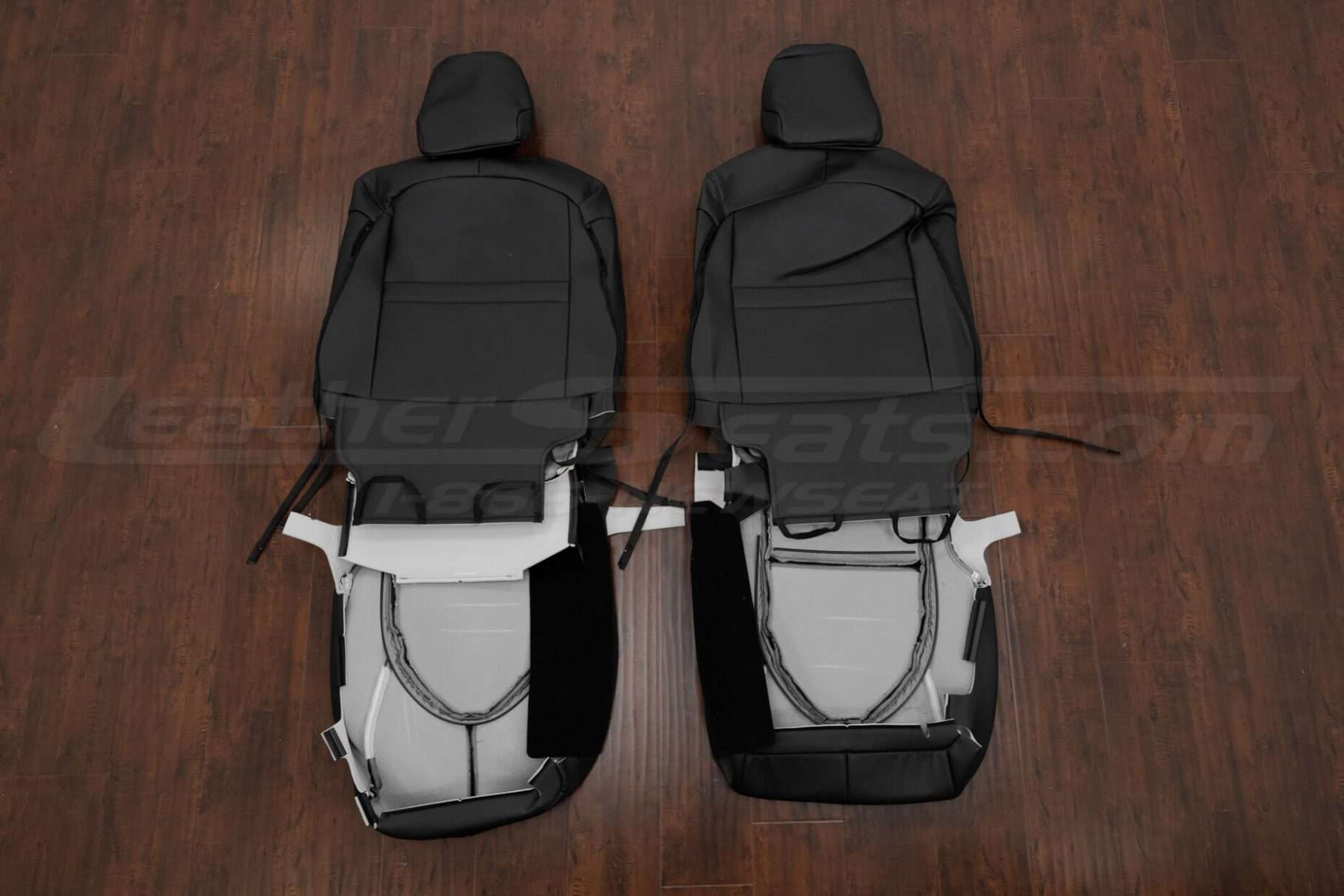 Back view of front seat upholstery kit