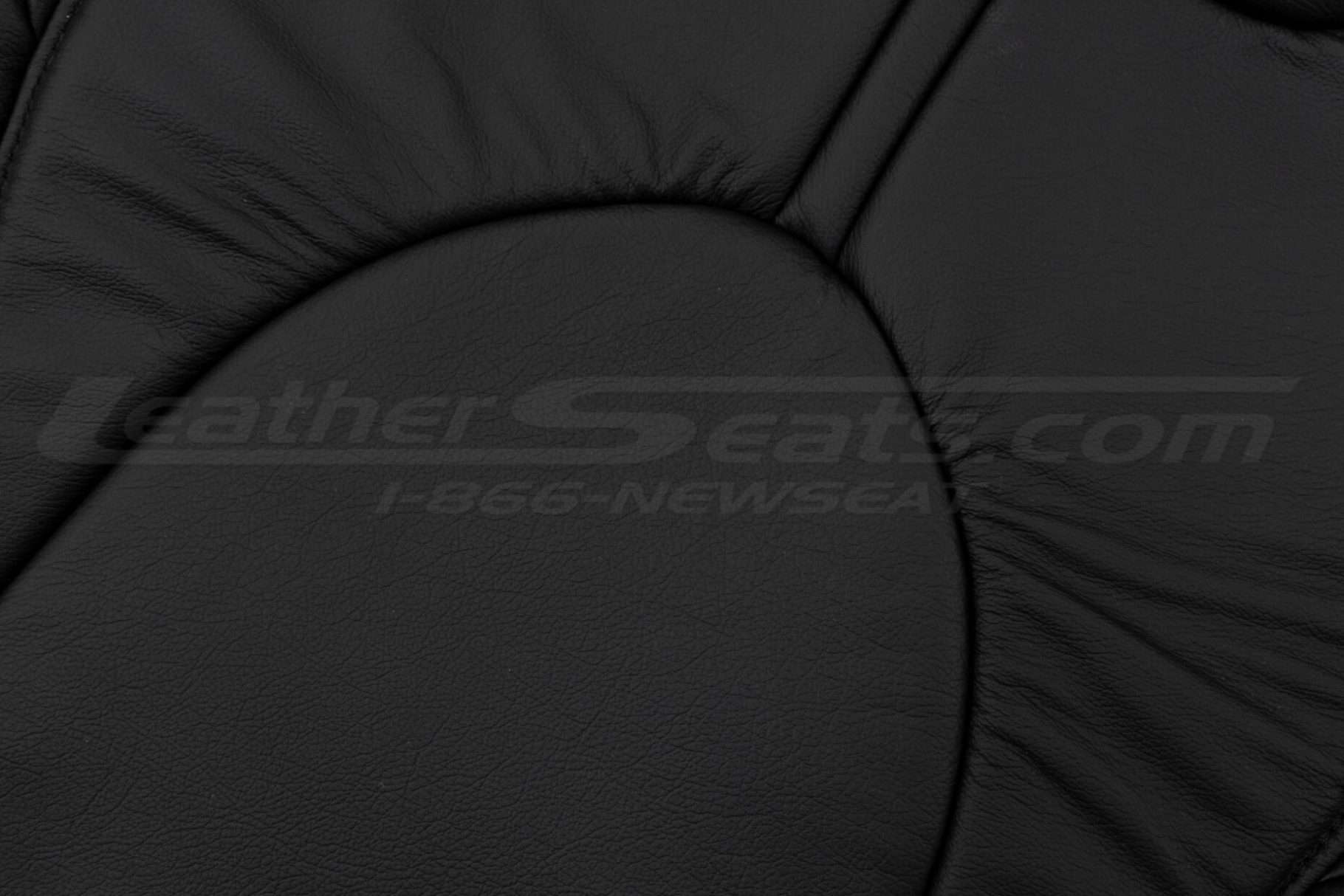 Black leather texture close-up