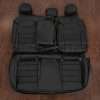 VW Taos Custom leather seat upholstery - Black - Rear seat upholstery with armrest