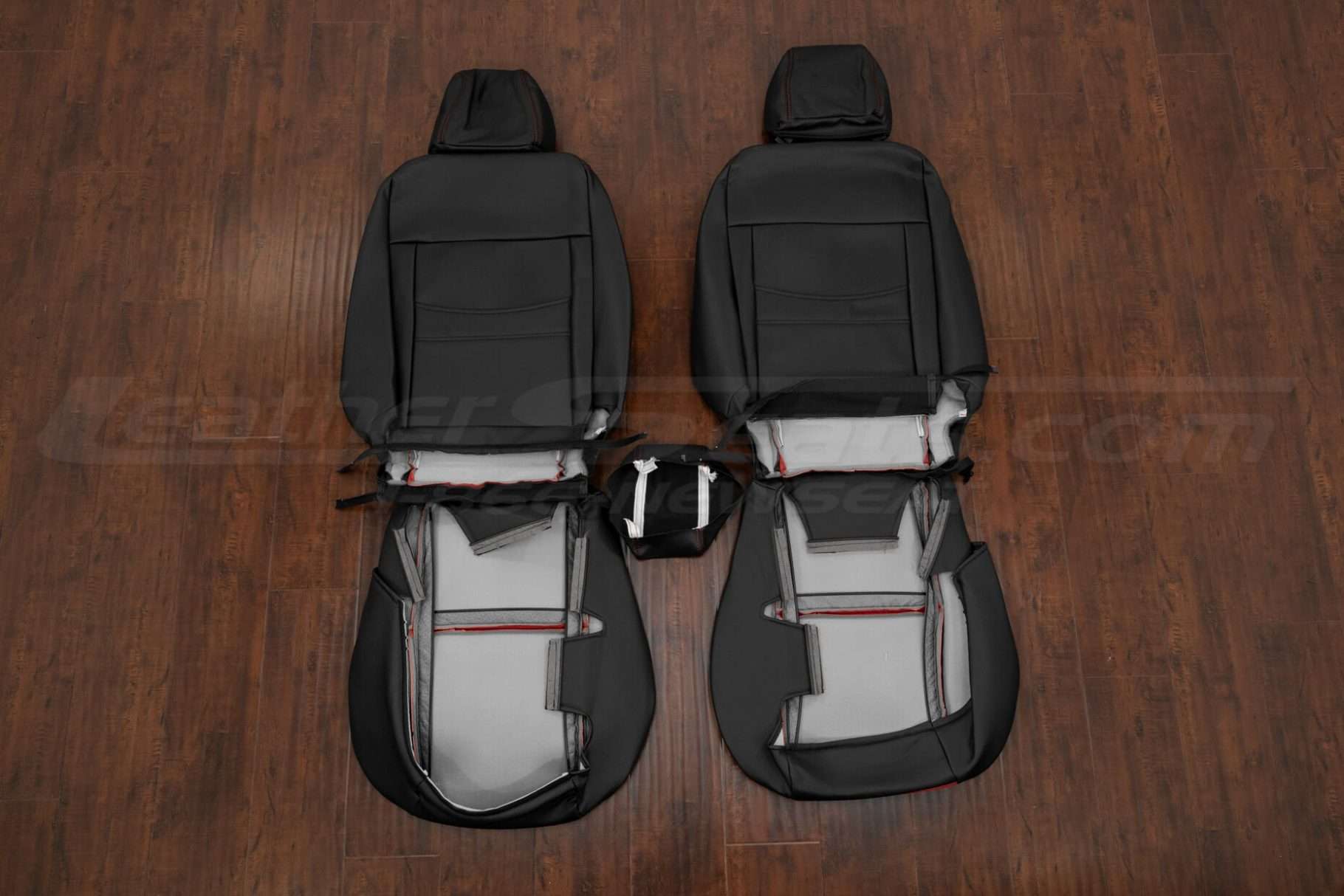 Front seat and console upholstery flipped