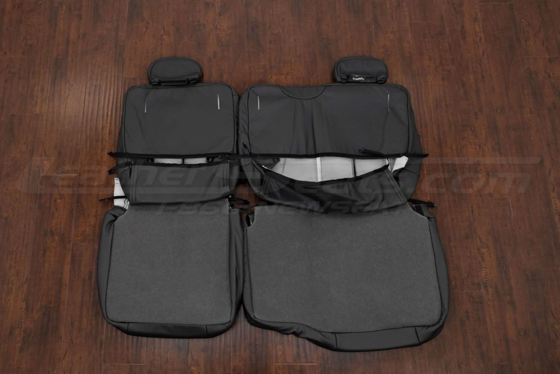 Back side of rear seat leather uphosltery