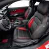 2015-2023 Ford Mustang Leather Seat Interior Kit - Black/Bright Red - Front driver seat