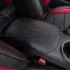 Installed Ford Mustang leather console lid