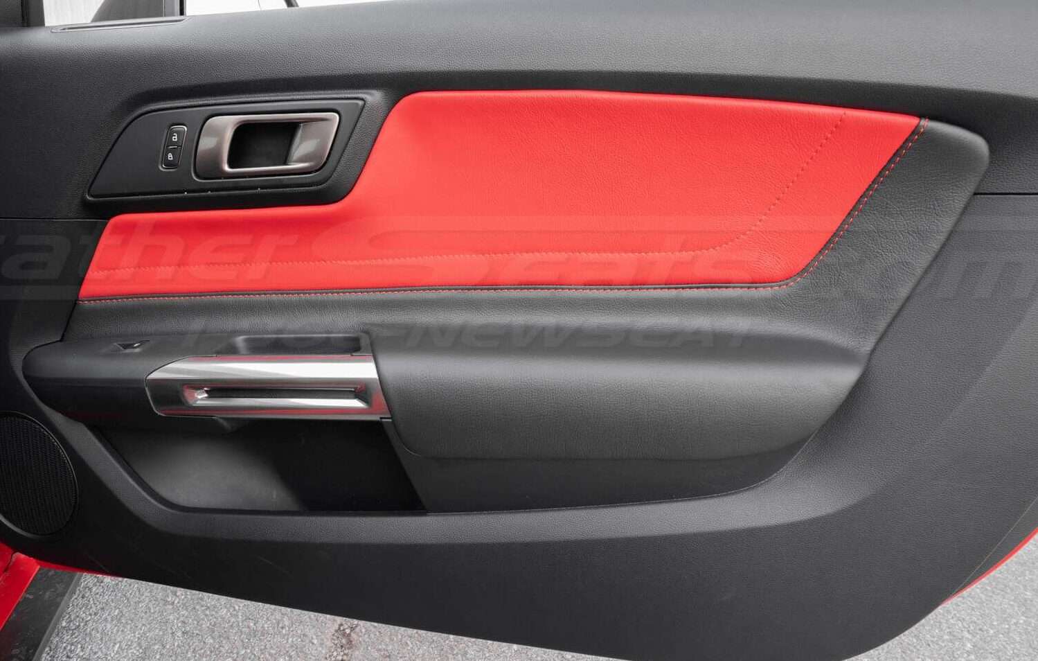 Installed door insert upholstery for Ford Mustang - Passenger side