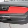 Ford Mustang Shelby GT350 leather door panel insrt in Black & Bright Red leather - Passenger side