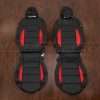 2017-2023 Ford Mustang GT Leather Seat Interior Kit - Black/Bright Red - Front seat upholstery