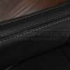 Contrasting Dove Grey thread on Ecstasy Black leather
