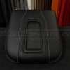 Chevrolet & GMC leather console lid cover in Black leather with silver stitching