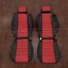 2011-2014 Dodge Challenger Custom Leather Seat Interior Kit - Black & Red - Front seat upholstery