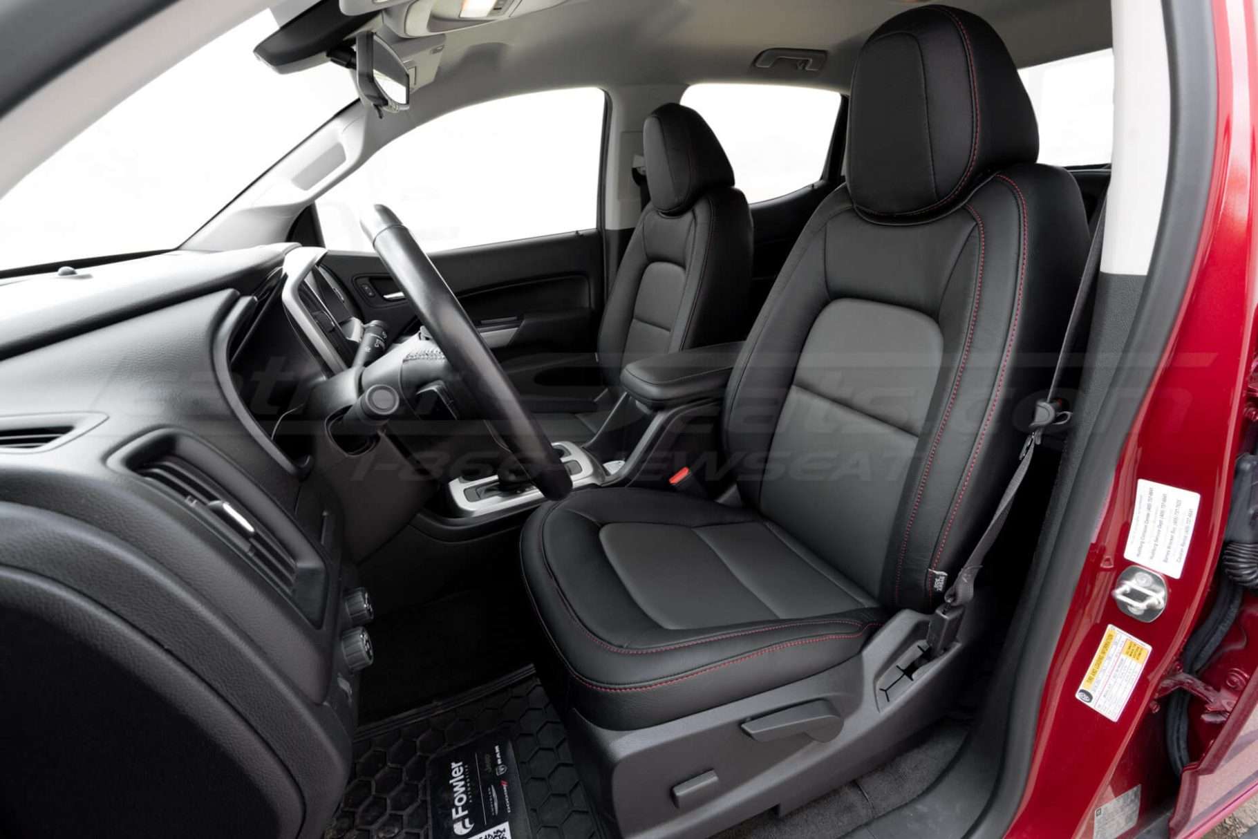 Alternative view of installed driver leather seat
