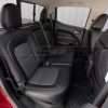Passenger side view of rear installed leather seats for Chevy Colorado trucks