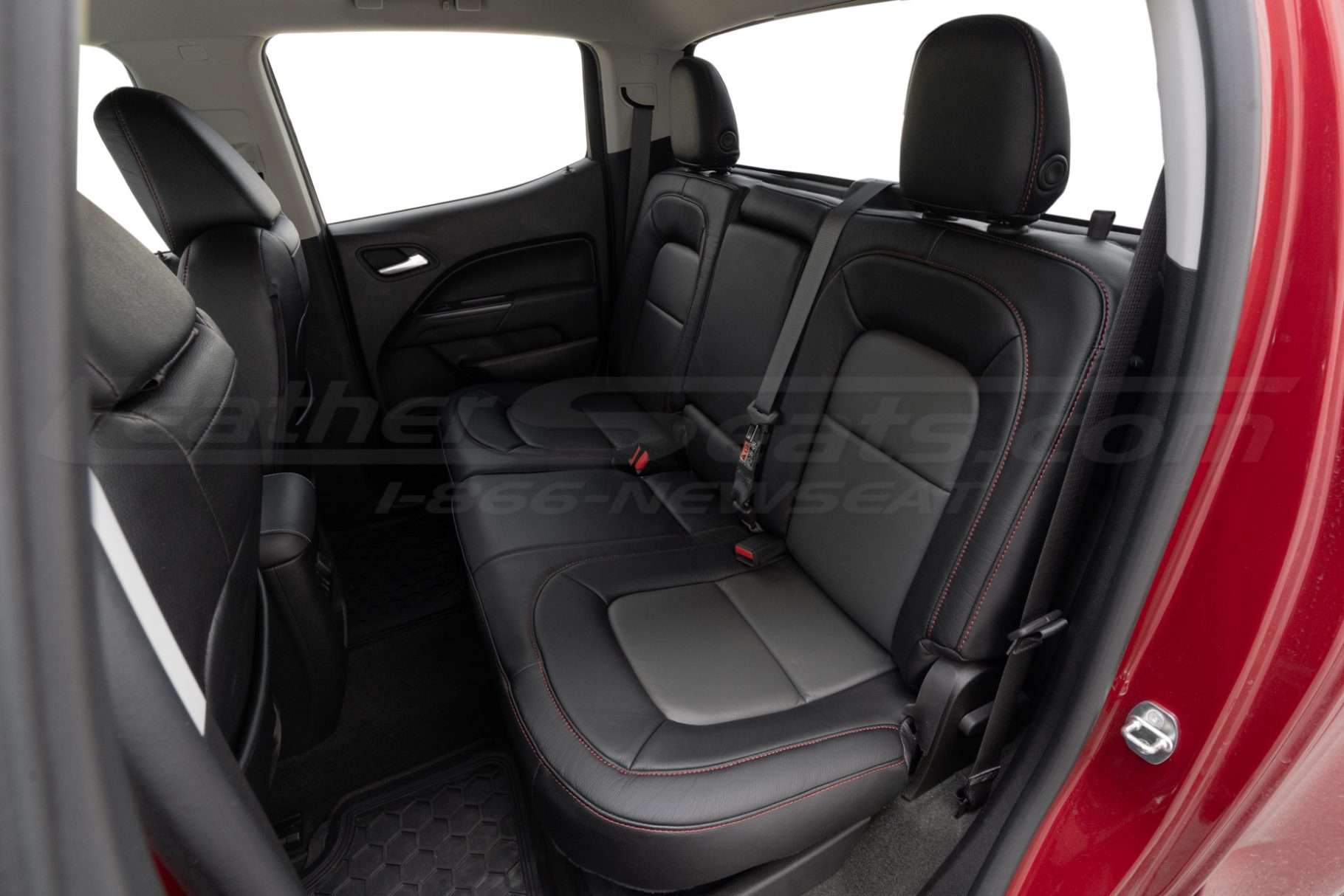 Installed rear leather seats for 2015 Chevy Colorado with Black and Graphite seats