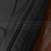Black double-stitching on Black leather