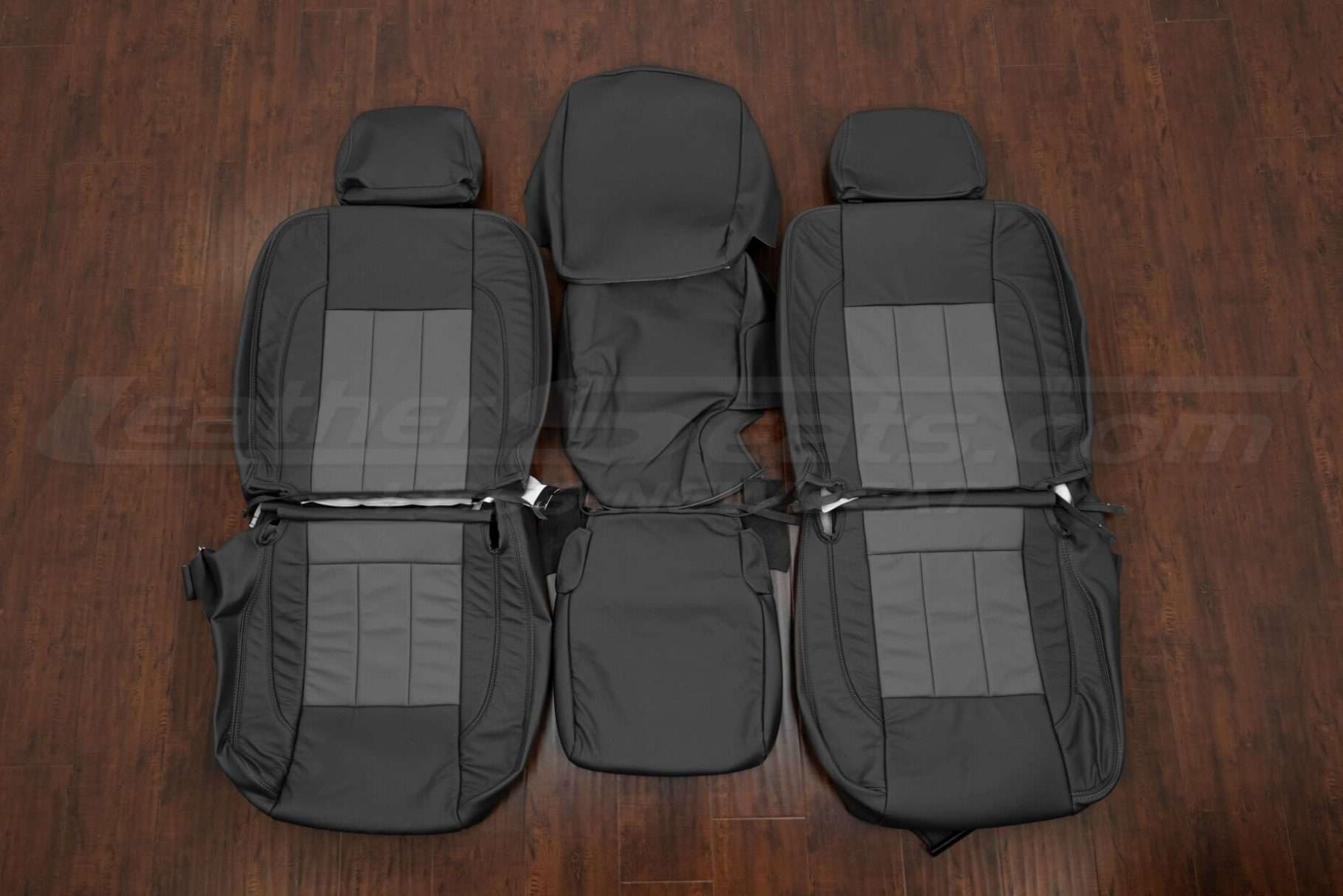 Dodge Ram Leather Seat Kit - Graphite & Light Grey - Front seat upholstery