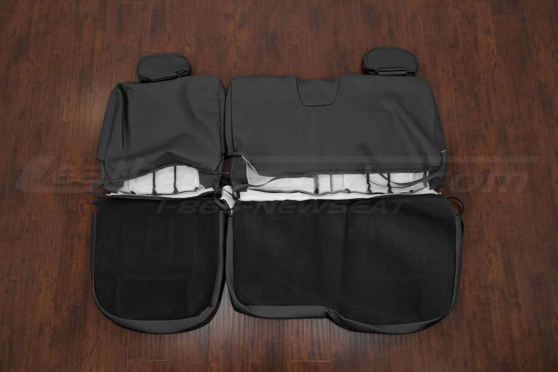 Back view of rear seat upholstery