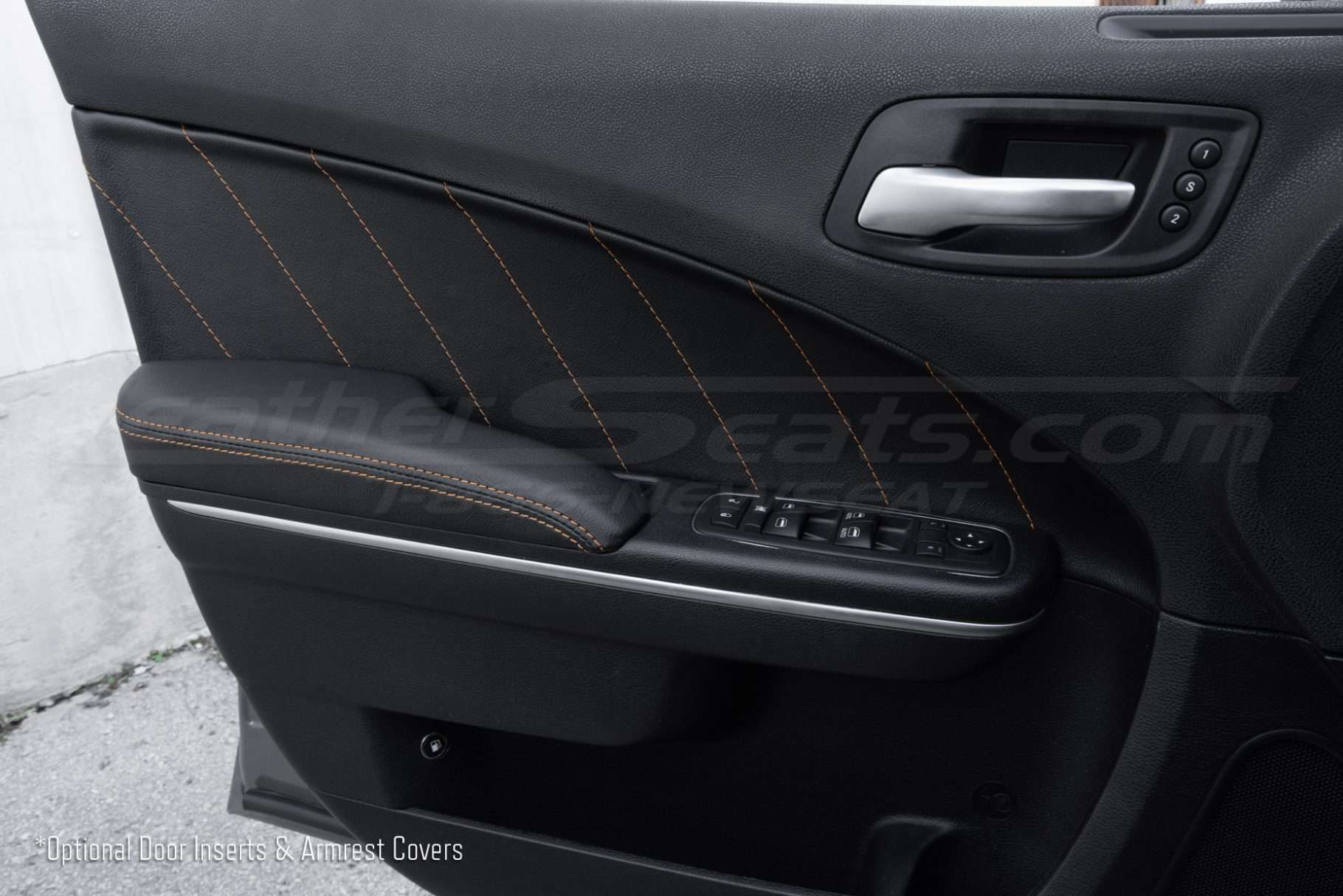 Dodge Charger Leather Door inserts and leather door armrests