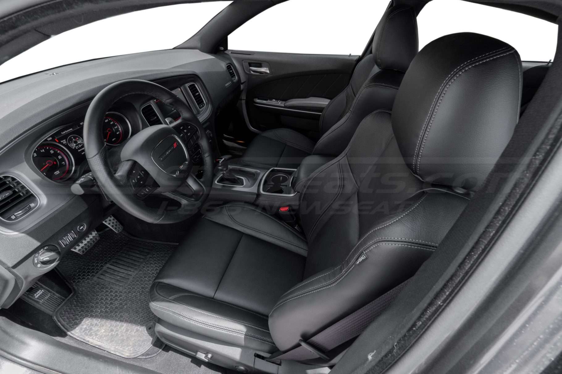 Alternative view of 2015-2023 Dodge Charger aftermarket leather seat