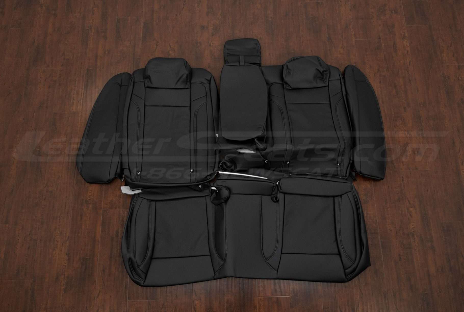 2015-2023 Dodge Charger leather seat upholstery kit - Black - Rear seat upholstery with armrest & bolsters