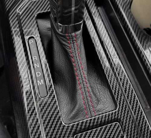 2015-2020 Ford F-150 Automatic leather shift boot - installed