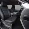 Ford SuperDuty Aftermarket leather seats in Black and Piazza Hrey Perforation - Front passenger seat