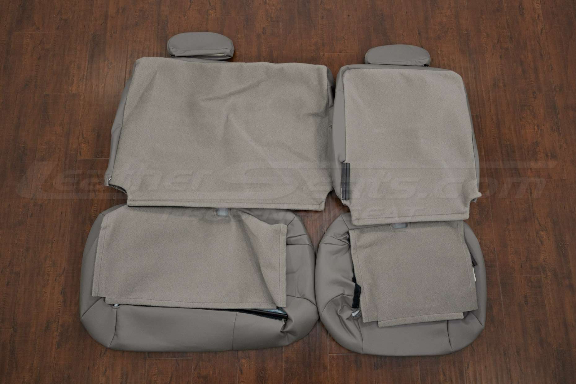 Rear seat leather upholstery kit - flipped