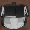 Rear seat upholstery and bolsters flipped