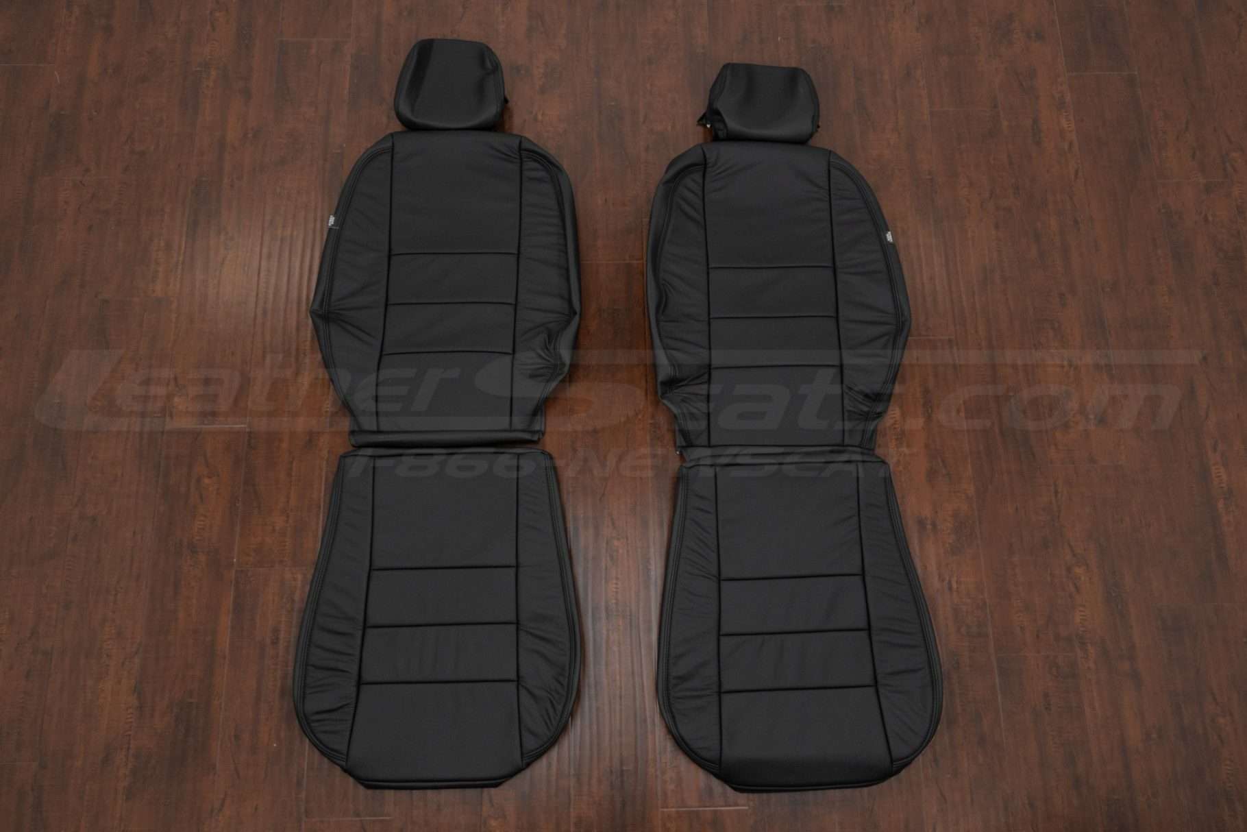 2011-2016 Chrysler Town & Country minivan leather seat upholstery kit - Black - Front seat upholstery